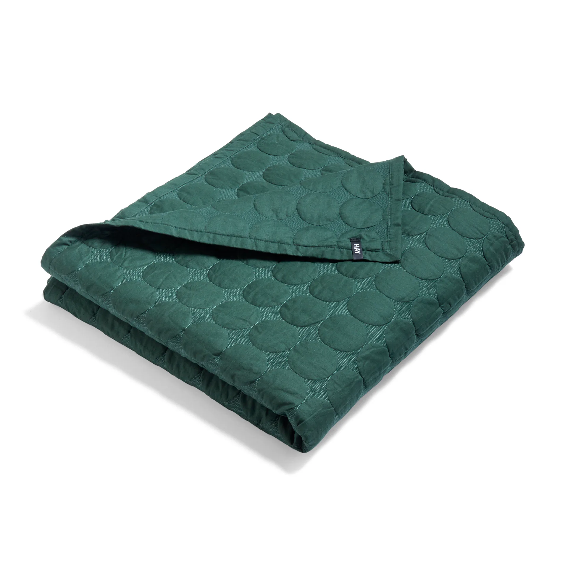 Mega Dot sengeteppe 235x245 cm, Dark green HAY