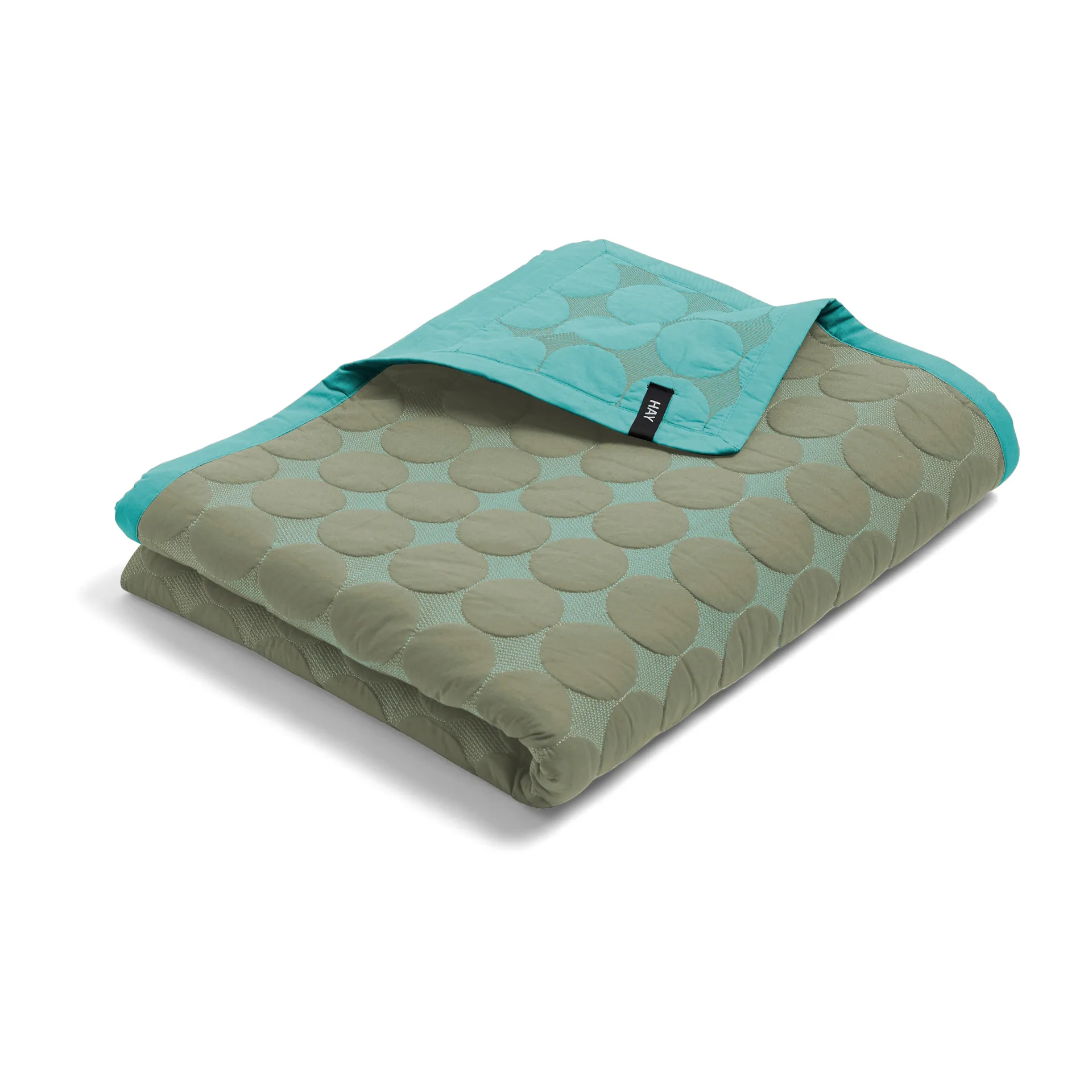 Mega Dot sengeteppe 235x245 cm, Olive green HAY
