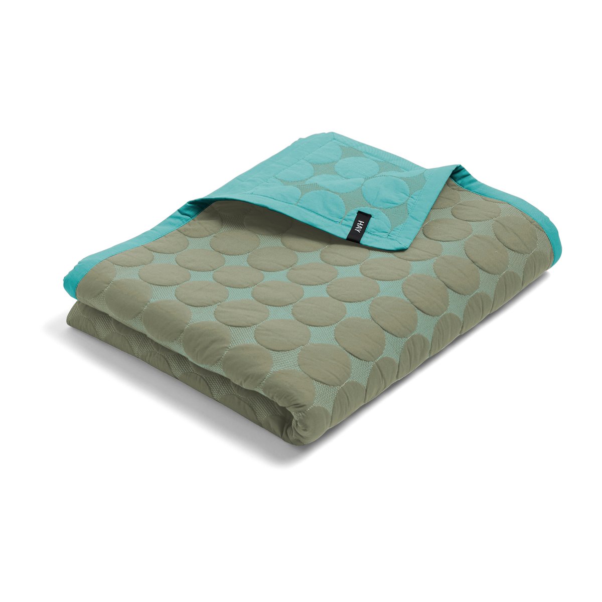 Bilde av HAY Mega Dot sengeteppe 235x245 cm Olive green