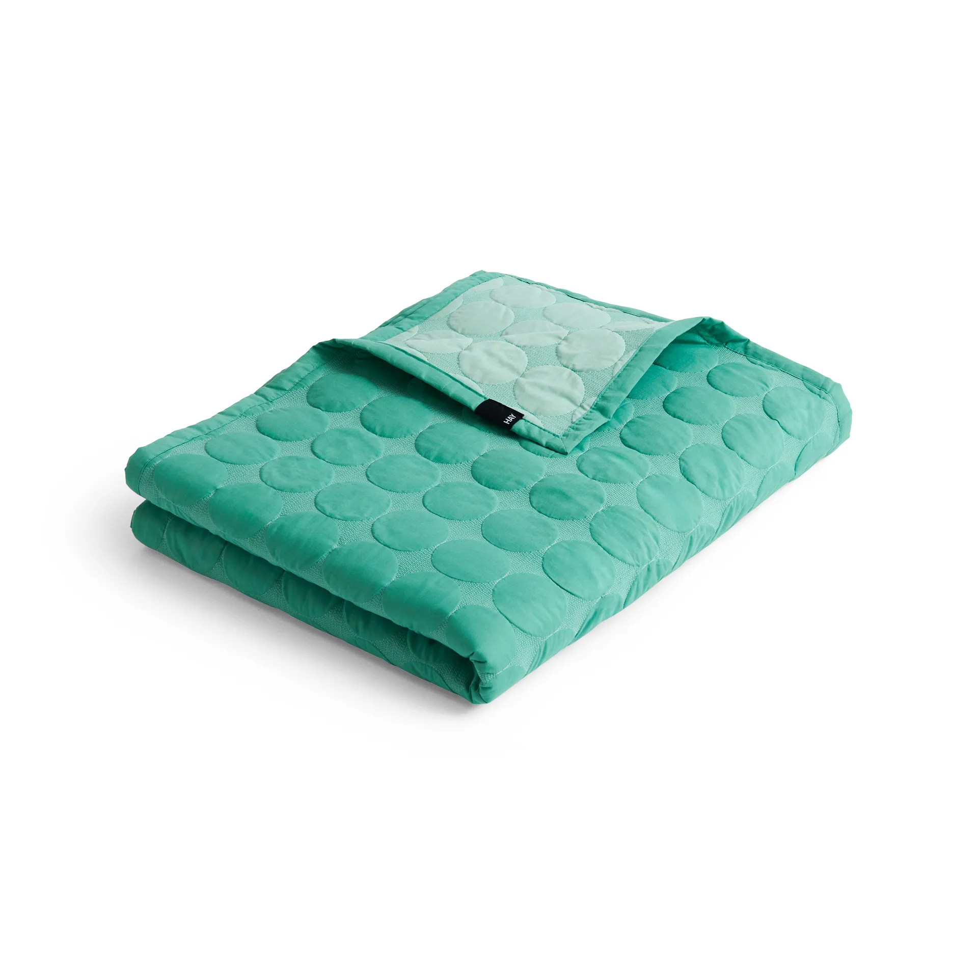 Mega Dot sengeteppe organic 235x245 cm, Sea green HAY