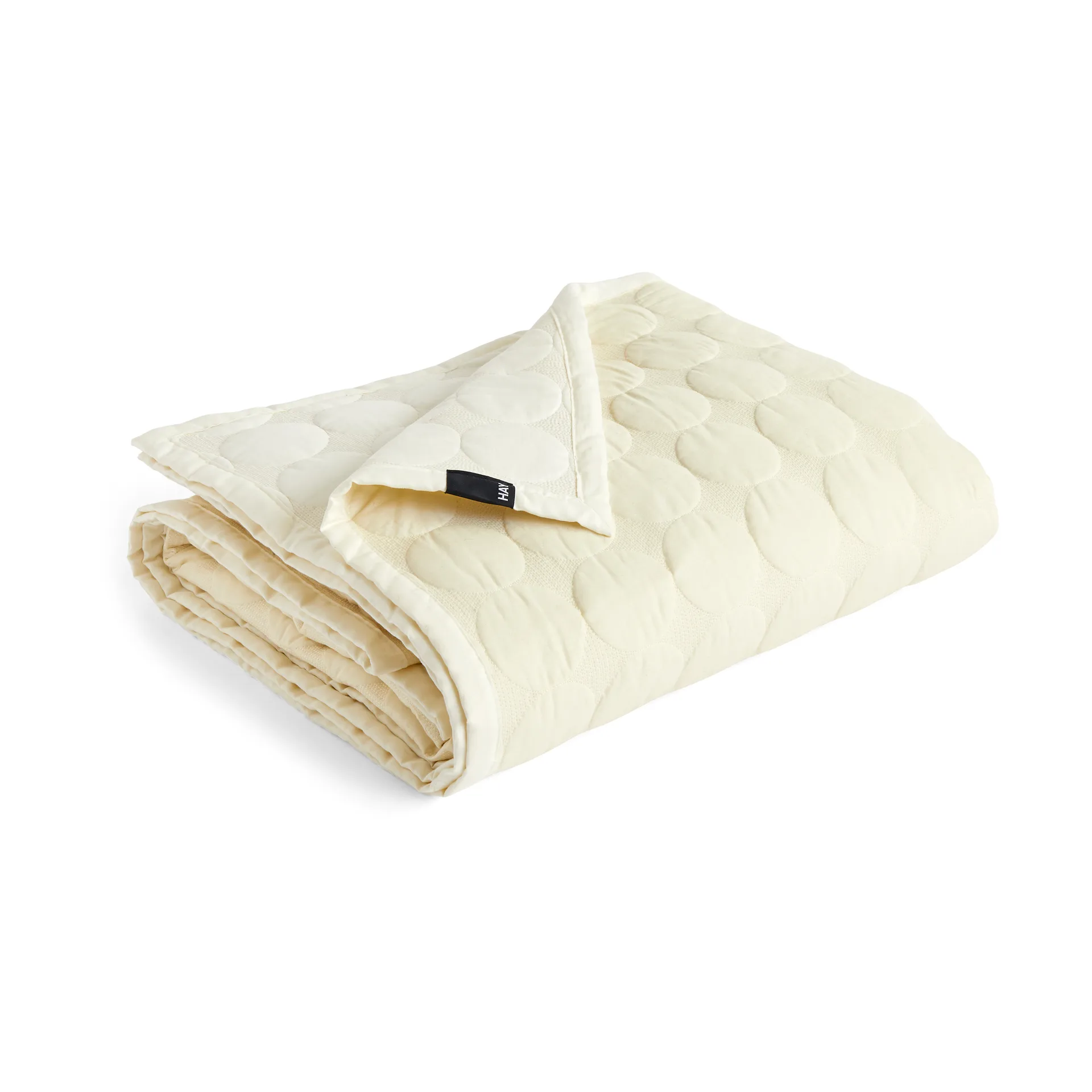 Mega Dot sengeteppe organic 260x260 cm, Ivory HAY