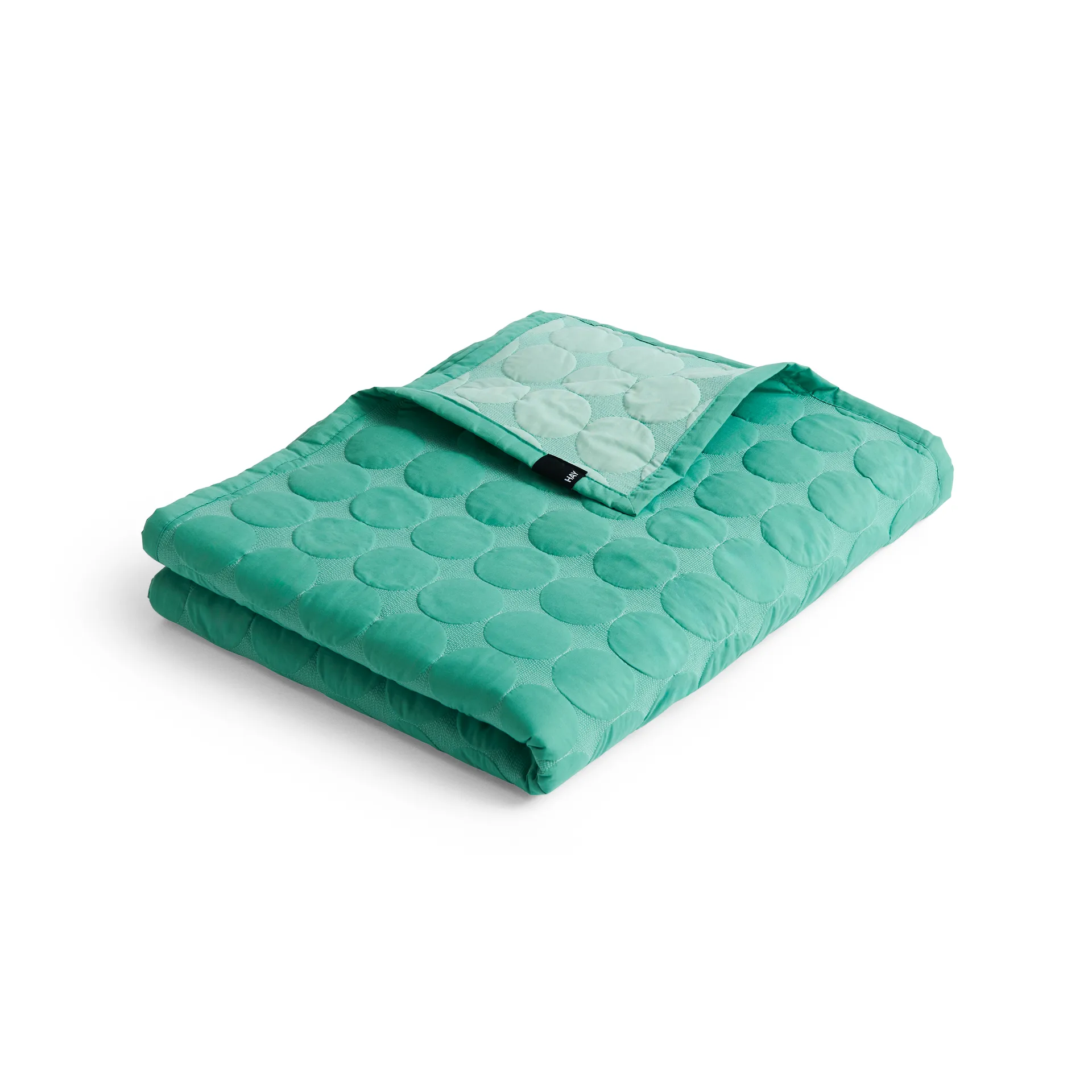 Mega Dot sengeteppe organic 260x260 cm, Sea green HAY