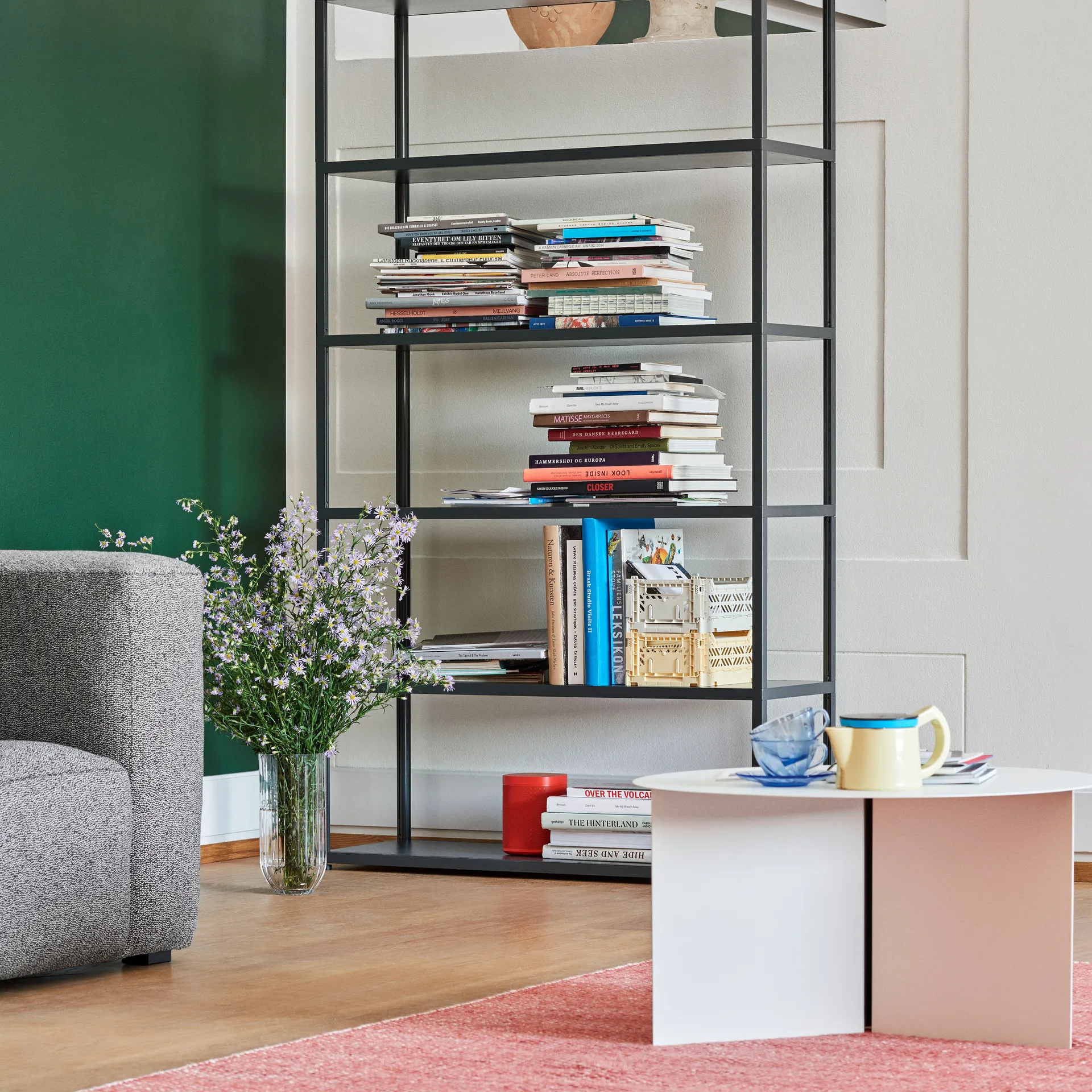 Moiré kelimgulvteppe 140x200 cm, Korall HAY