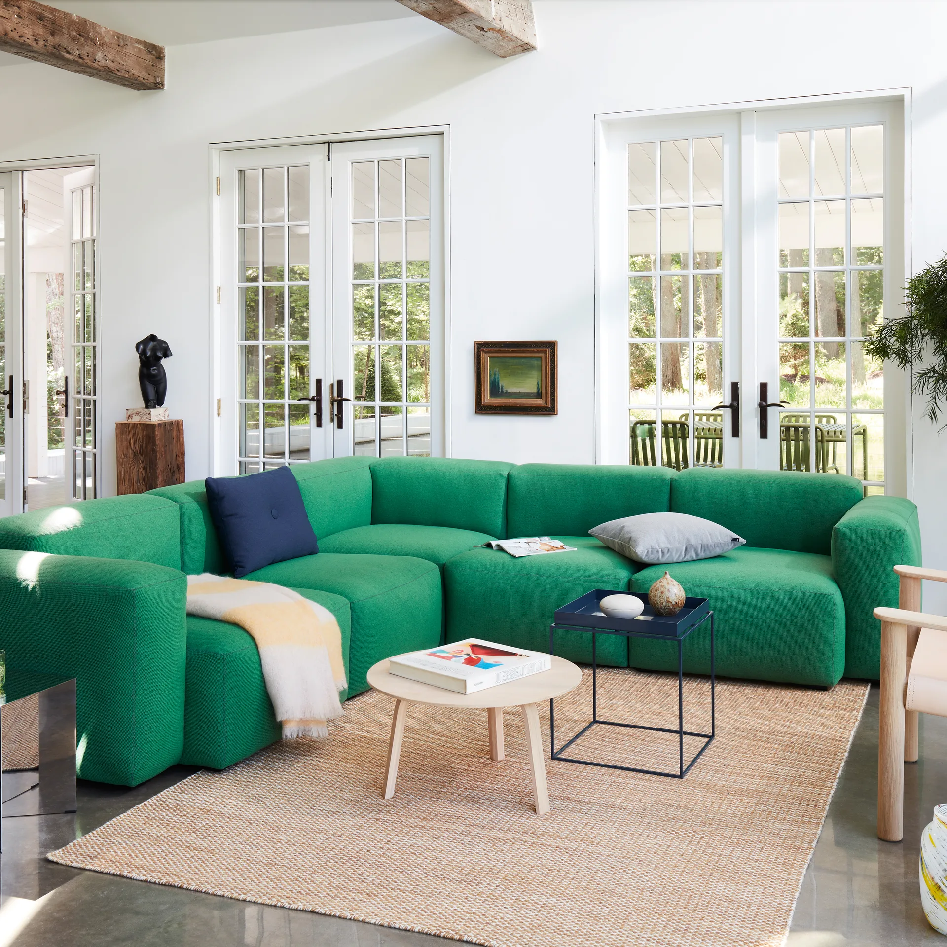 Moiré kelimgulvteppe 170x240 cm, Gul HAY