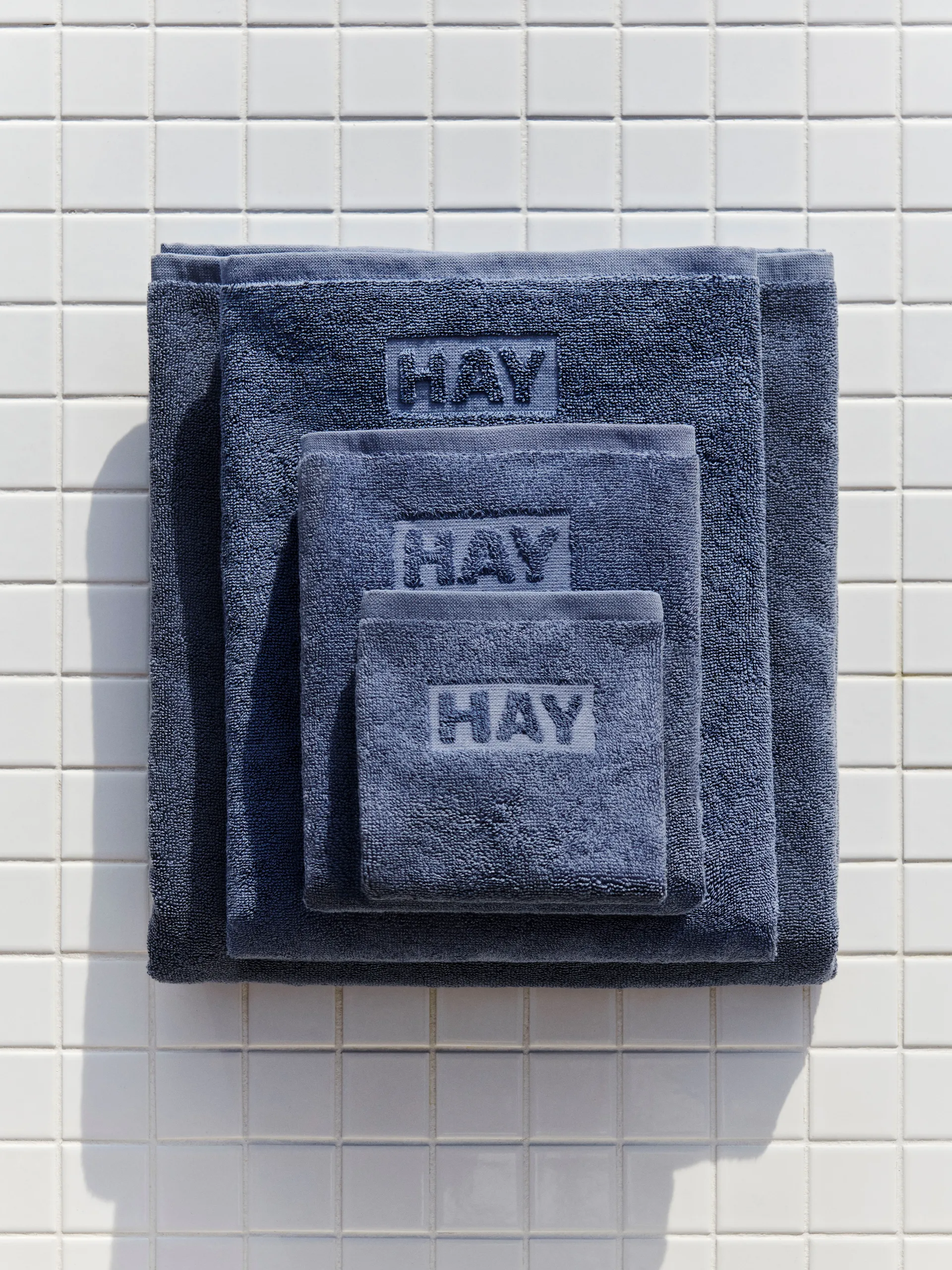 Mono håndkle 30 x 30 cm, Steel blue HAY