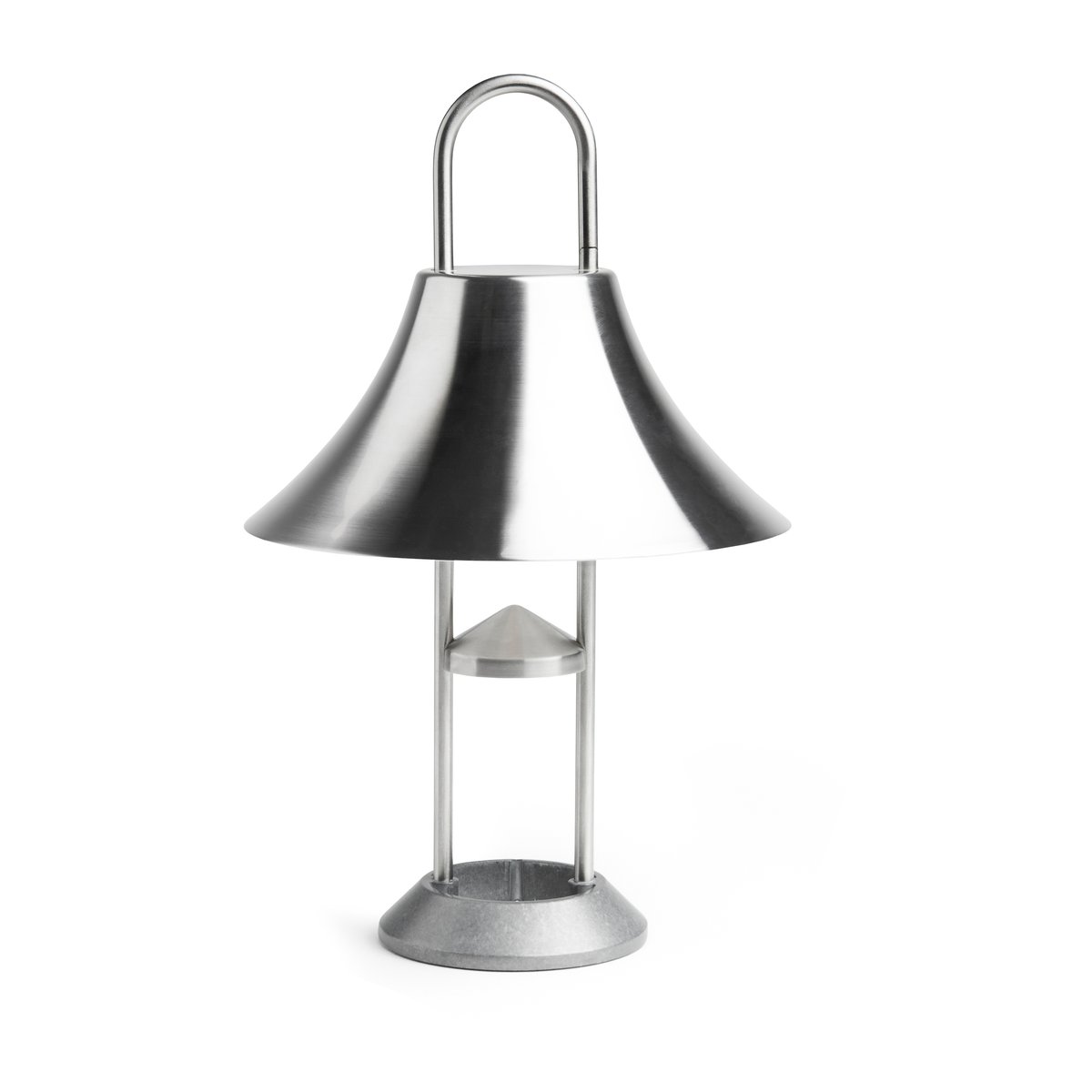 Bilde av HAY Mousqueton portabel bordlampe 305 cm Brushed stainless steel