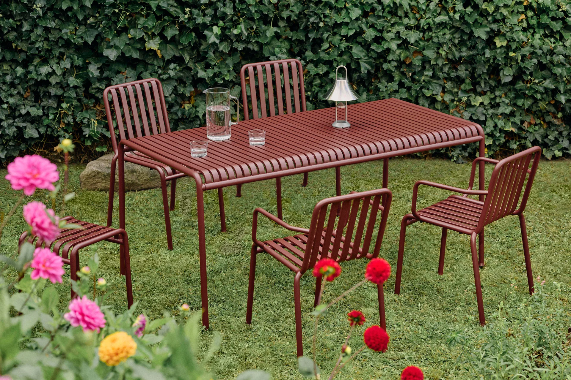 Mousqueton portabel bordlampe 30,5 cm, Brushed stainless steel HAY