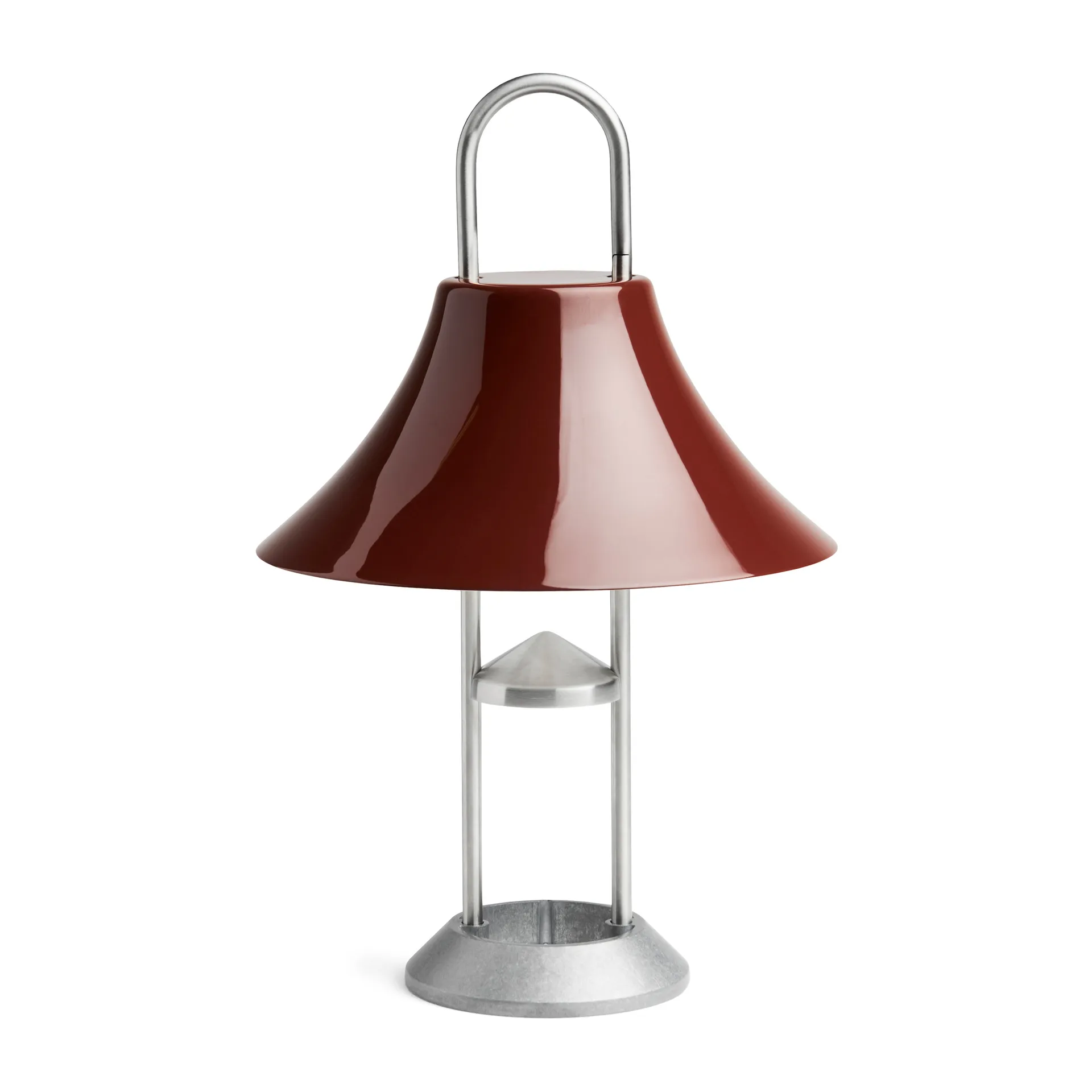 Mousqueton portabel bordlampe 30,5 cm, Iron red HAY