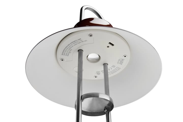 Mousqueton portabel bordlampe 30,5 cm, Iron red HAY