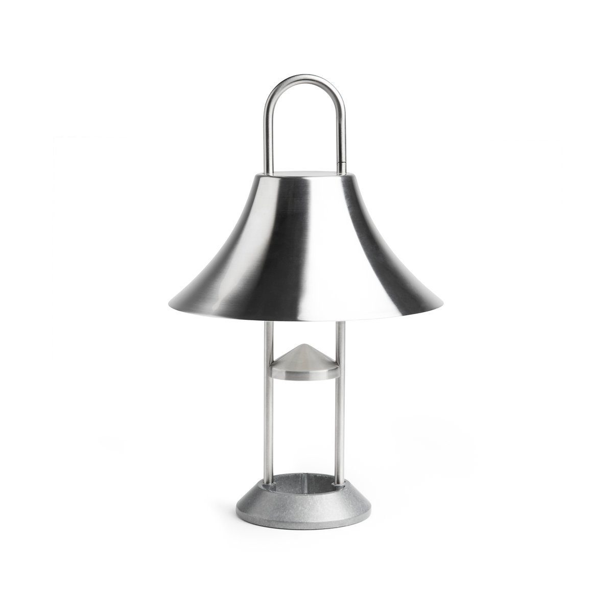 Bilde av HAY Mousqueton portabel bordlampe Brushed stainless steel