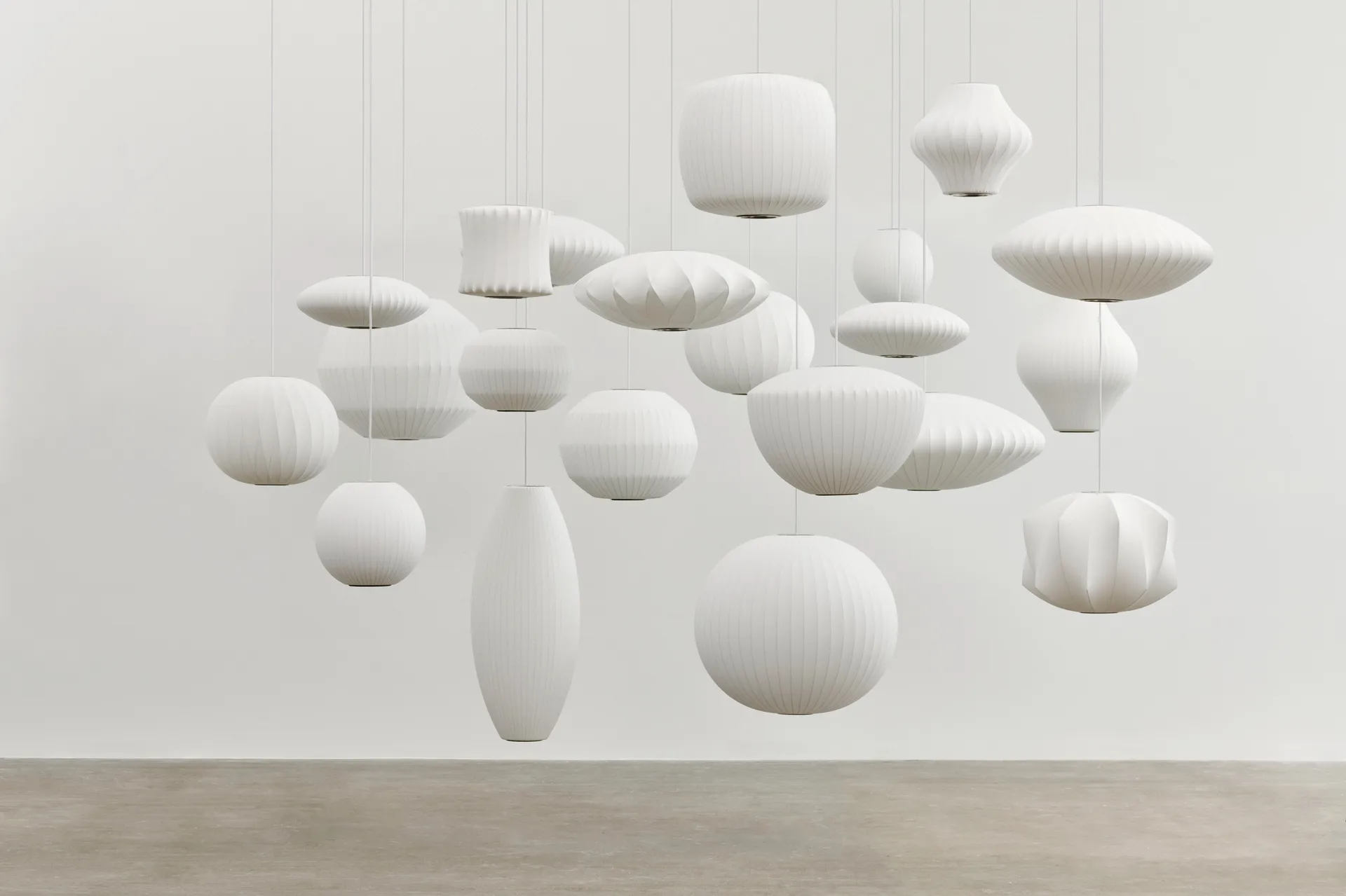 Nelson Bubble Pear crisscross pendel S, Off white HAY