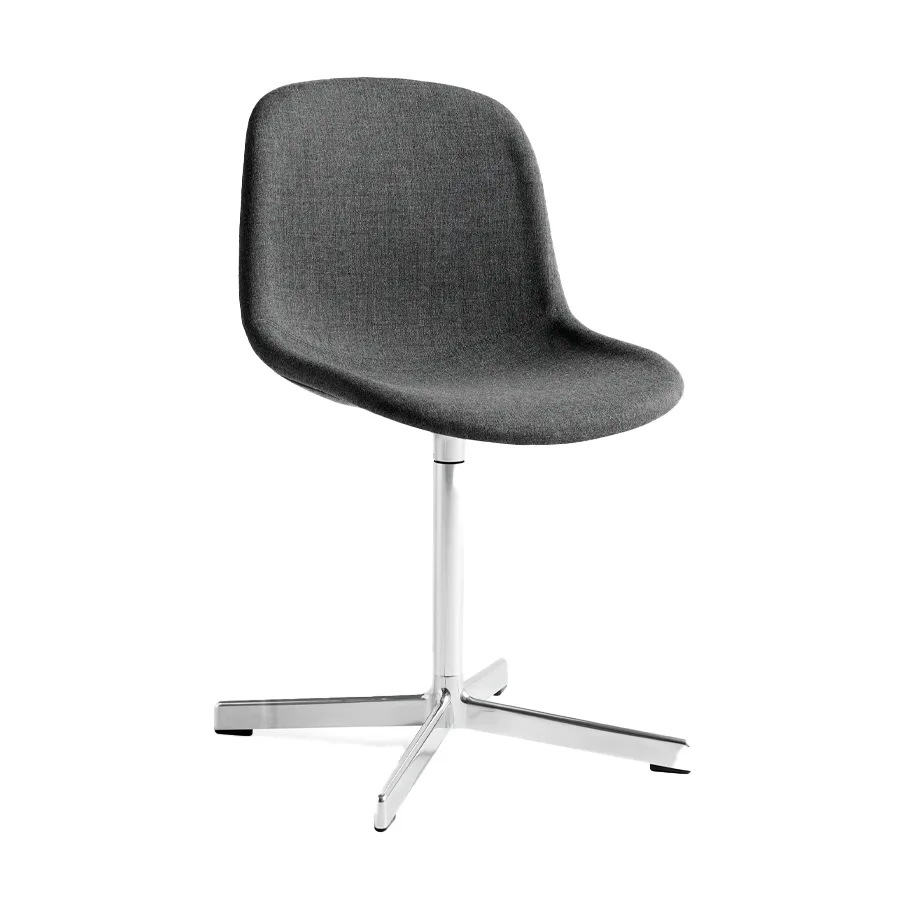 Neu 10 Upholstery kontorstol, remix 163 grey, snurrstativ i aluminium HAY