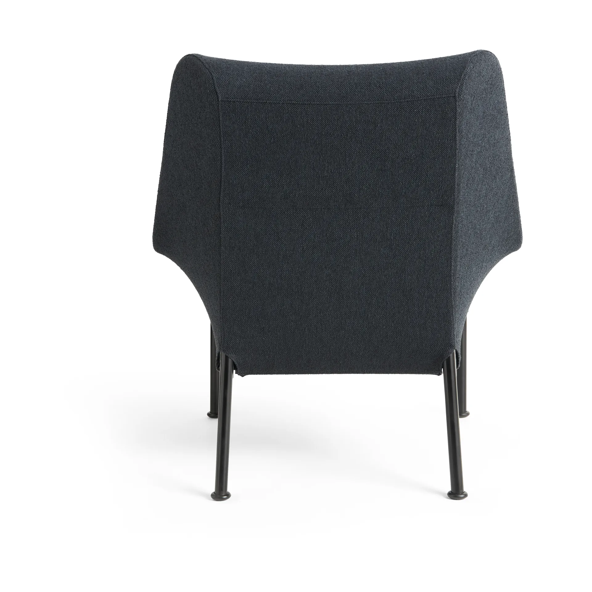 O2 Lounge Chair lenestol, Soft black-svartlakkert stål HAY
