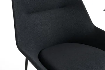 O2 Lounge Chair lenestol - Soft black-svartlakkert stål - HAY