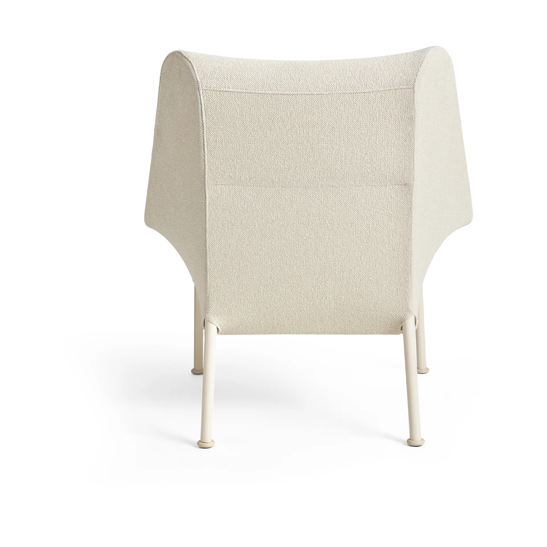 O2 Lounge Chair lenestol, Soft cream-lakkert stål eggshell HAY