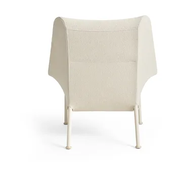 O2 Lounge Chair lenestol - Soft cream-lakkert stål eggshell - HAY