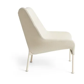 O2 Lounge Chair lenestol - Soft cream-lakkert stål eggshell - HAY