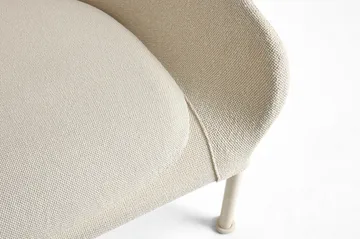 O2 Lounge Chair lenestol - Soft cream-lakkert stål eggshell - HAY
