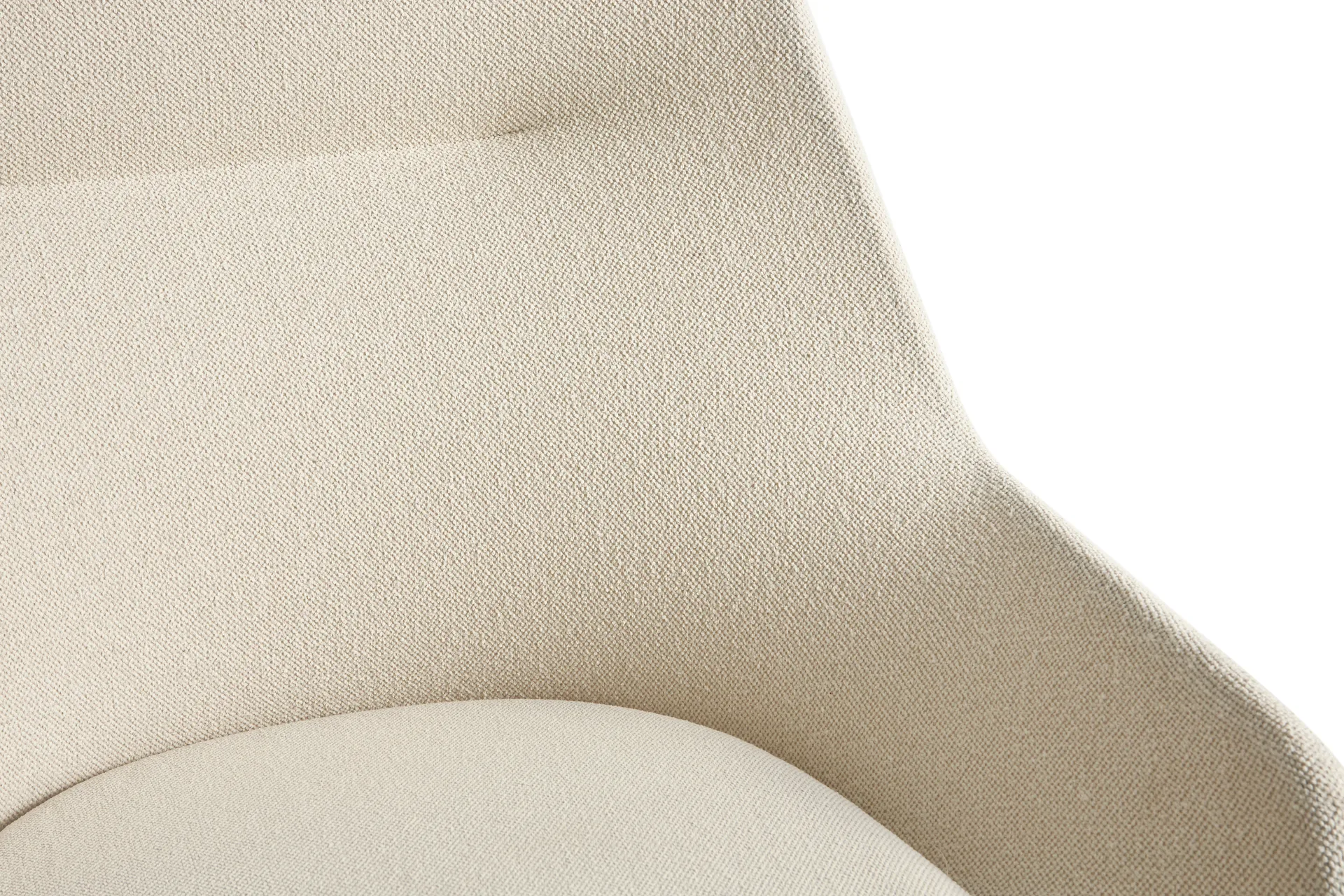 O2 Lounge Chair lenestol, Soft cream-lakkert stål eggshell HAY