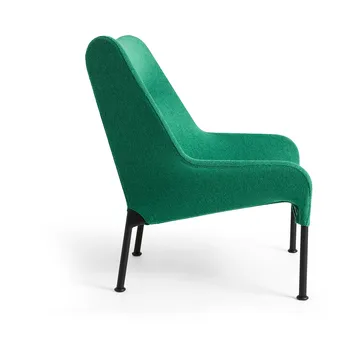 O2 Lounge Chair lenestol - Soft green-svartlakkert stål - HAY