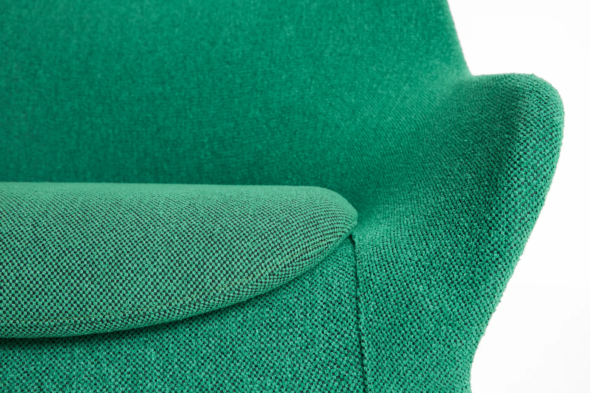 O2 Lounge Chair lenestol, Soft green-svartlakkert stål HAY