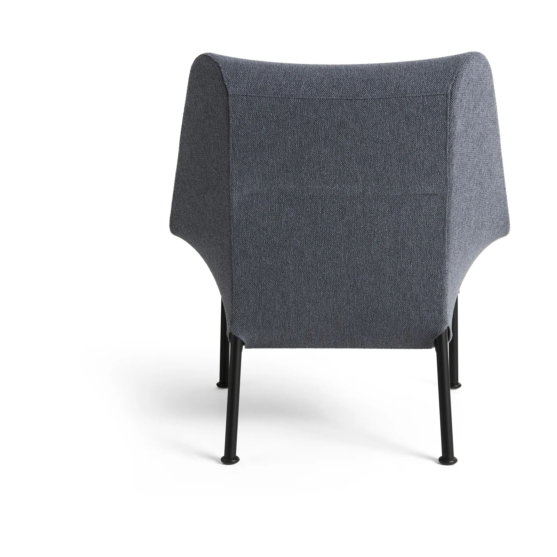 O2 Lounge Chair lenestol, Soft grey-svartlakkert stål HAY