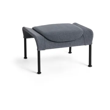 O2 Ottoman fotskammel - Soft grey-svartlakkert stål - HAY