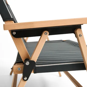 Outdoor Market sofa sammenleggbar - Black-beige, 2-seter - HAY