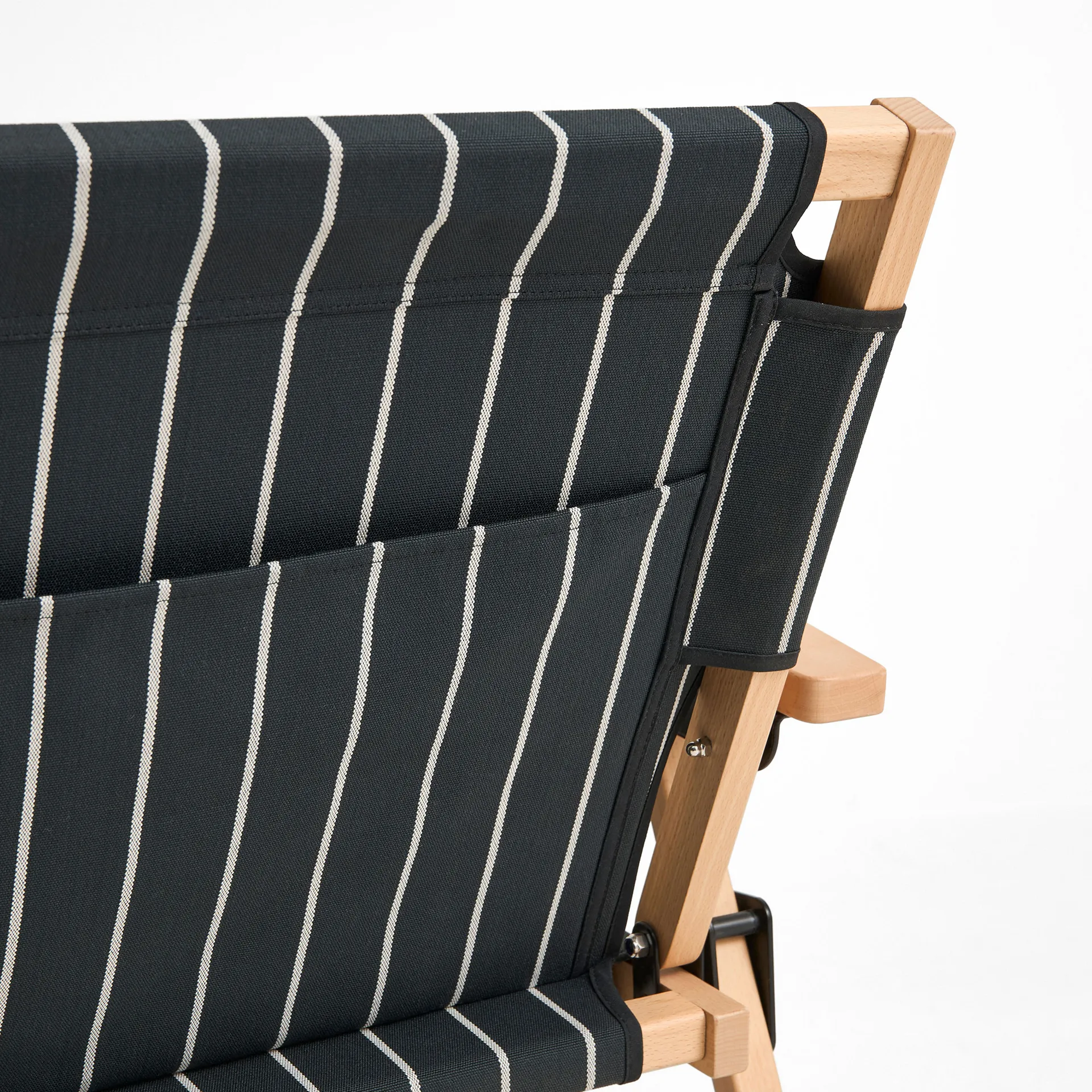 Outdoor Market sofa sammenleggbar, Black-beige, 2-seter HAY