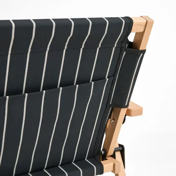 Outdoor Market sofa sammenleggbar - Black-beige, 2-seter - HAY