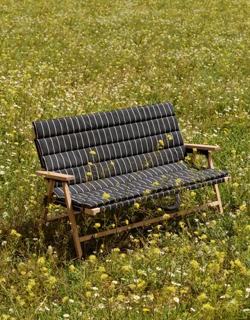 Outdoor Market sofa sammenleggbar - Black-beige, 2-seter - HAY