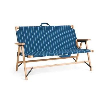 Outdoor Market sofa sammenleggbar - Blue-beige, 2-seter - HAY