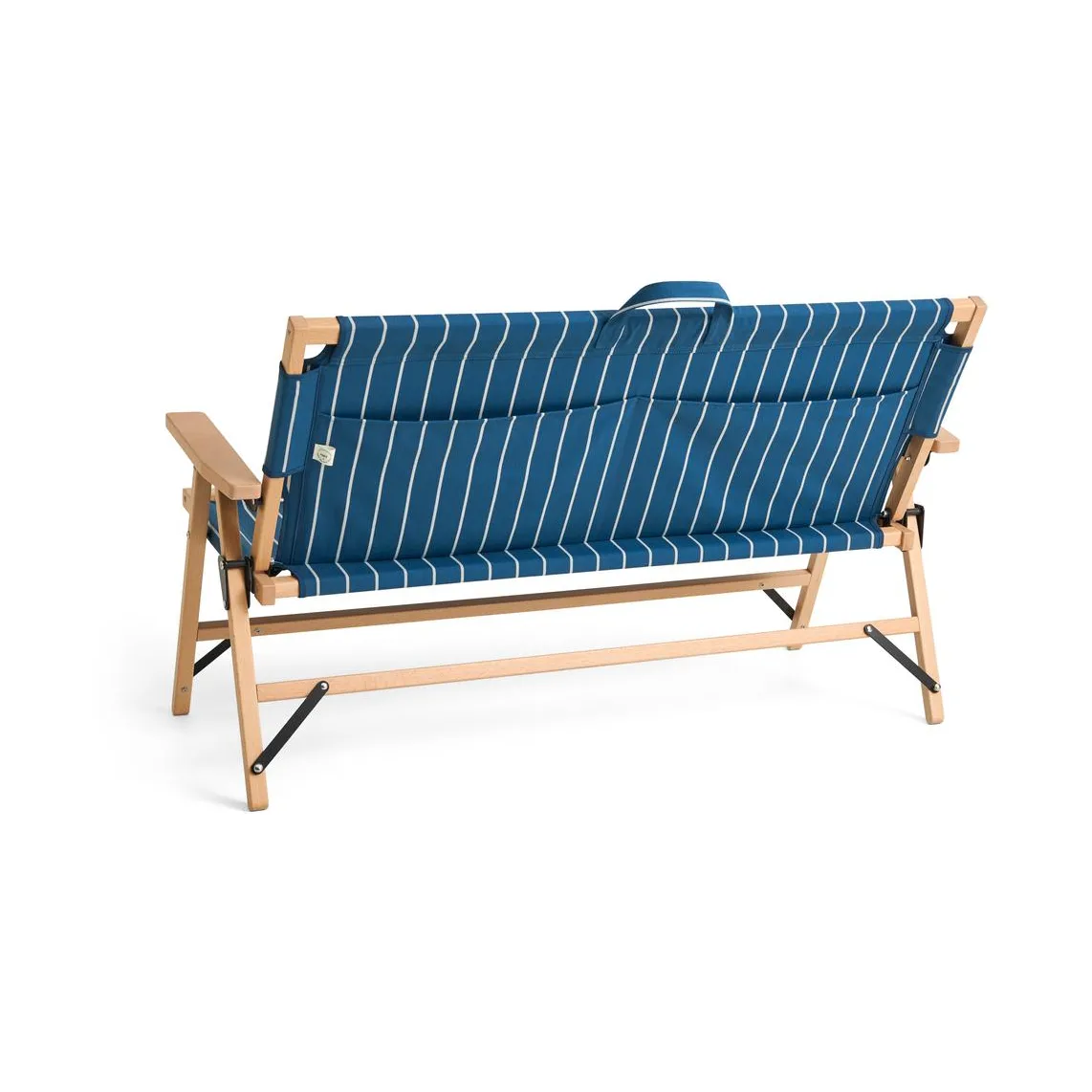 Outdoor Market sofa sammenleggbar, Blue-beige, 2-seter HAY