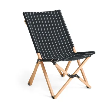 Outdoor Market stol sammenleggbar - Black-beige - HAY