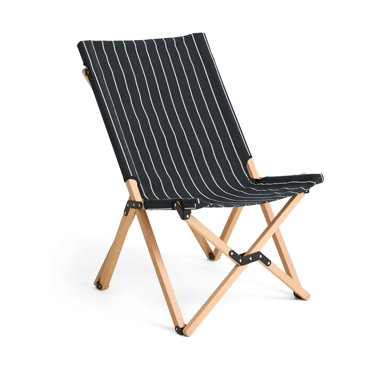 Outdoor Market stol sammenleggbar - Black-beige - HAY
