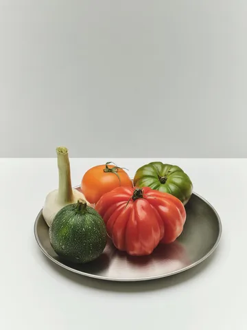 Outdoor Market tallerken - Rustfritt stål, Ø26 cm, 2-pakning - HAY