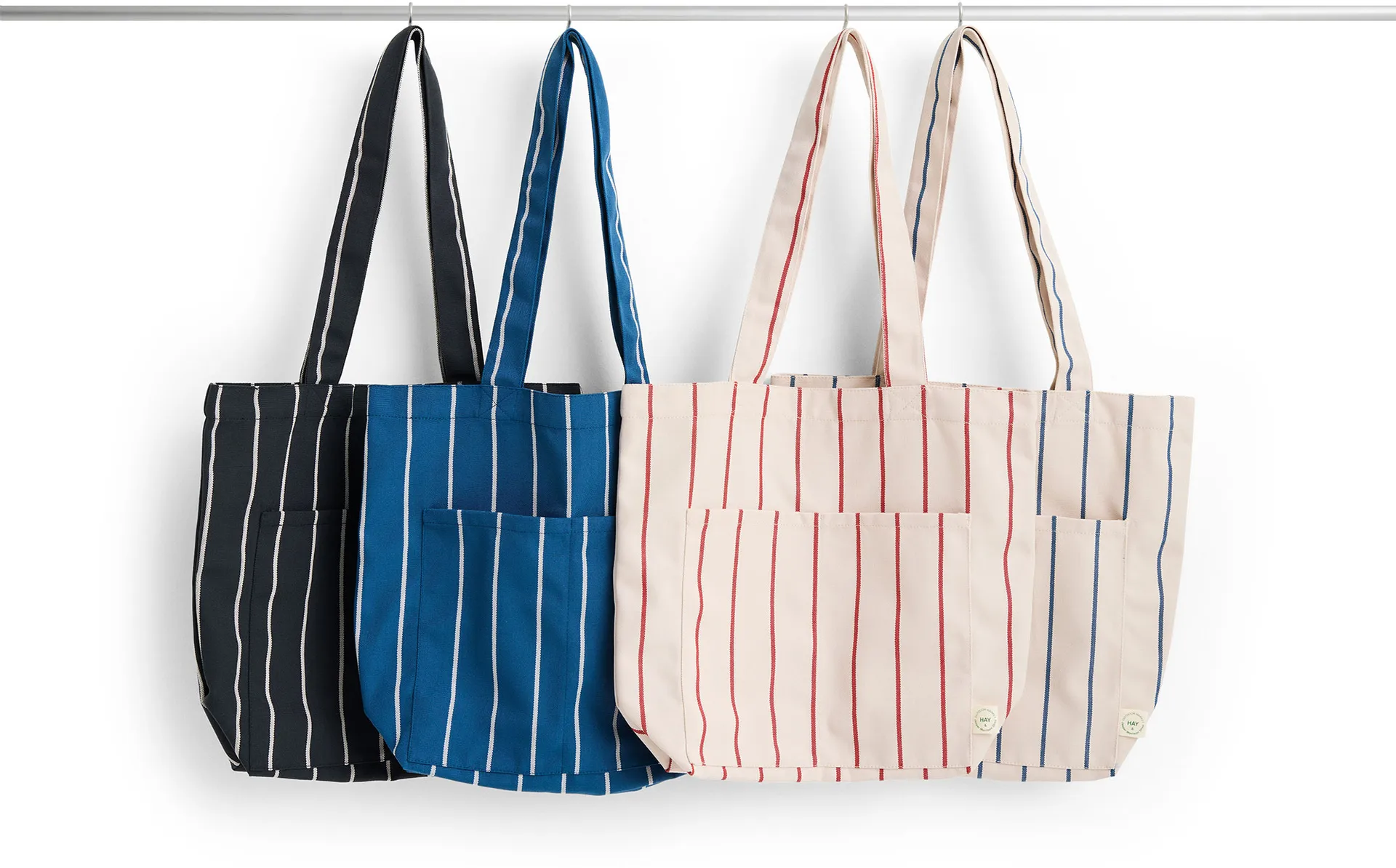 Outdoor Market tøyveske, Black-beige, medium HAY