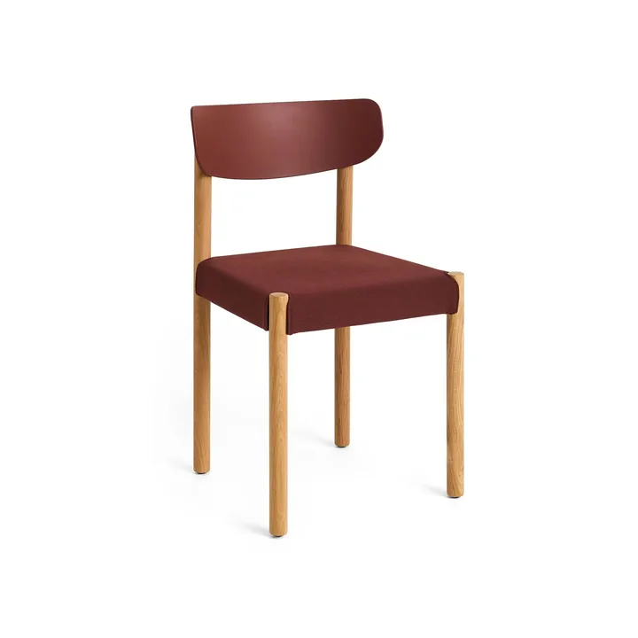 Pack Chair 11 stol - Oljet eik-hull red-Steelcut 655 - HAY