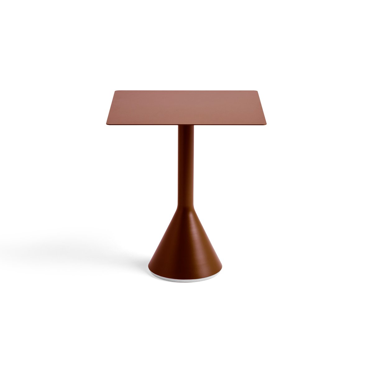 HAY Palissade Cone kvadratisk kafébord 65x65 cm Iron red