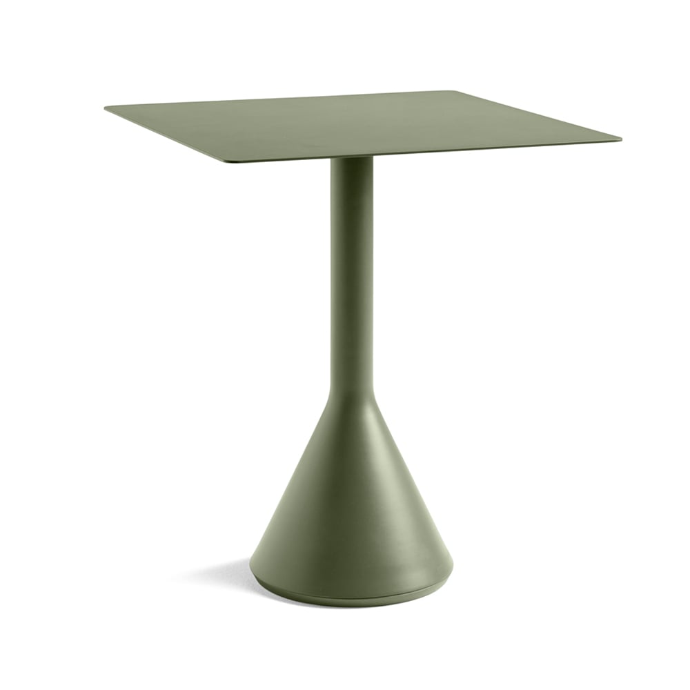 HAY Palissade Cone kvadratisk kafébord 65x65 cm Olive