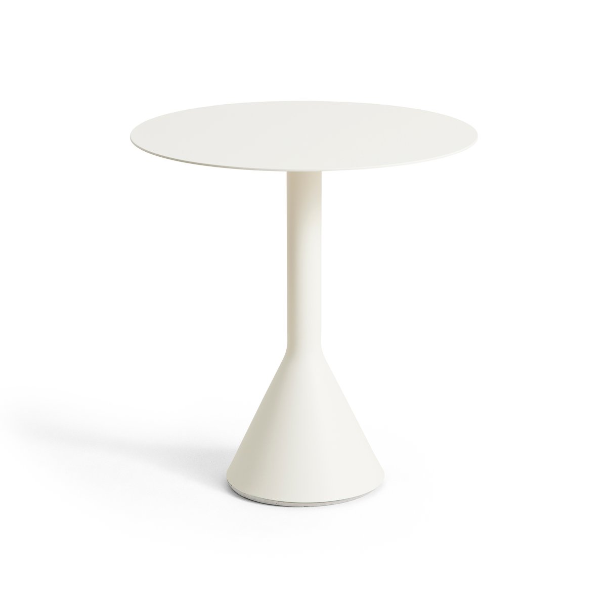 Bilde av HAY Palissade Cone rundt kafébord Cream white Ø70 cm
