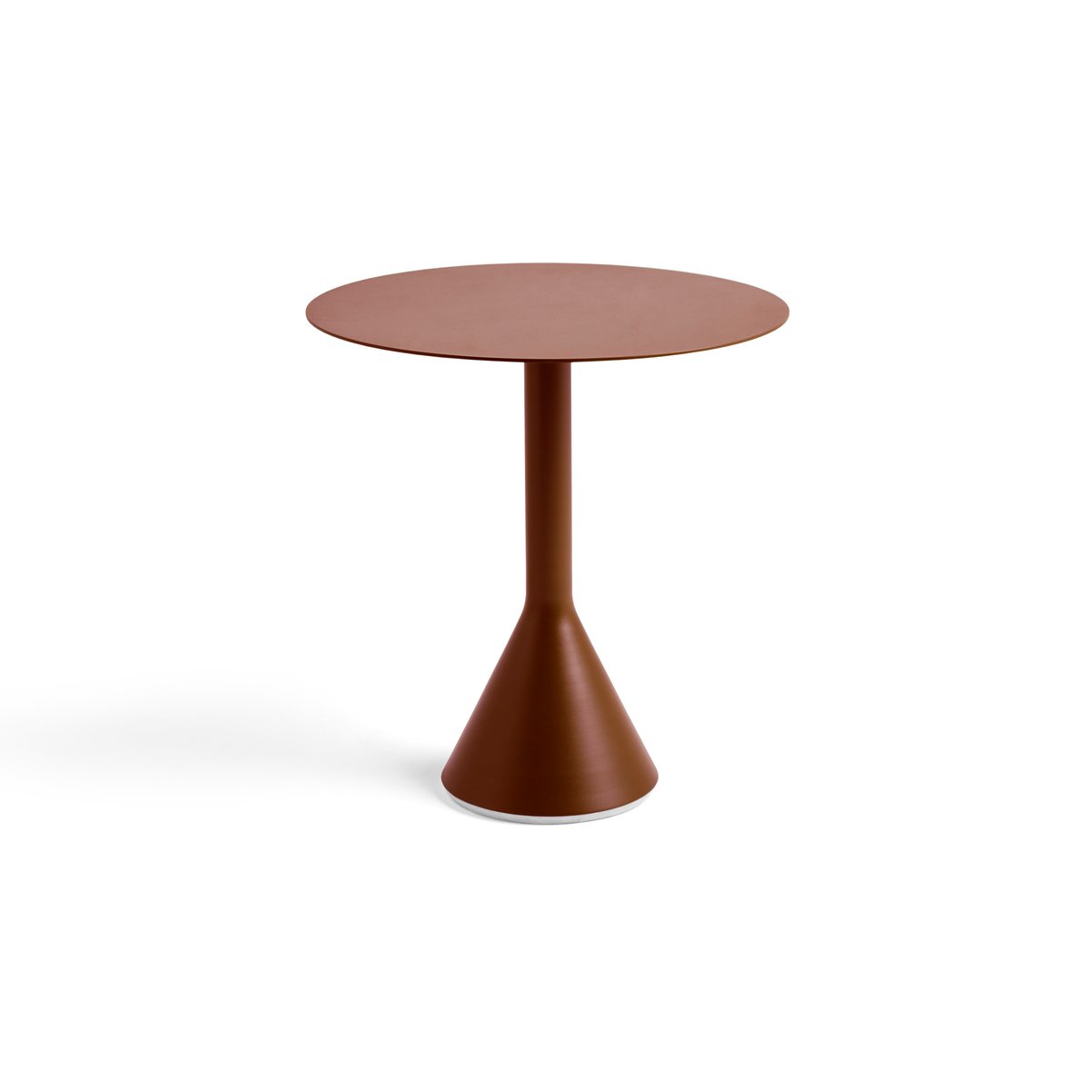 Bilde av HAY Palissade Cone rundt kafébord Iron red Ø70 cm