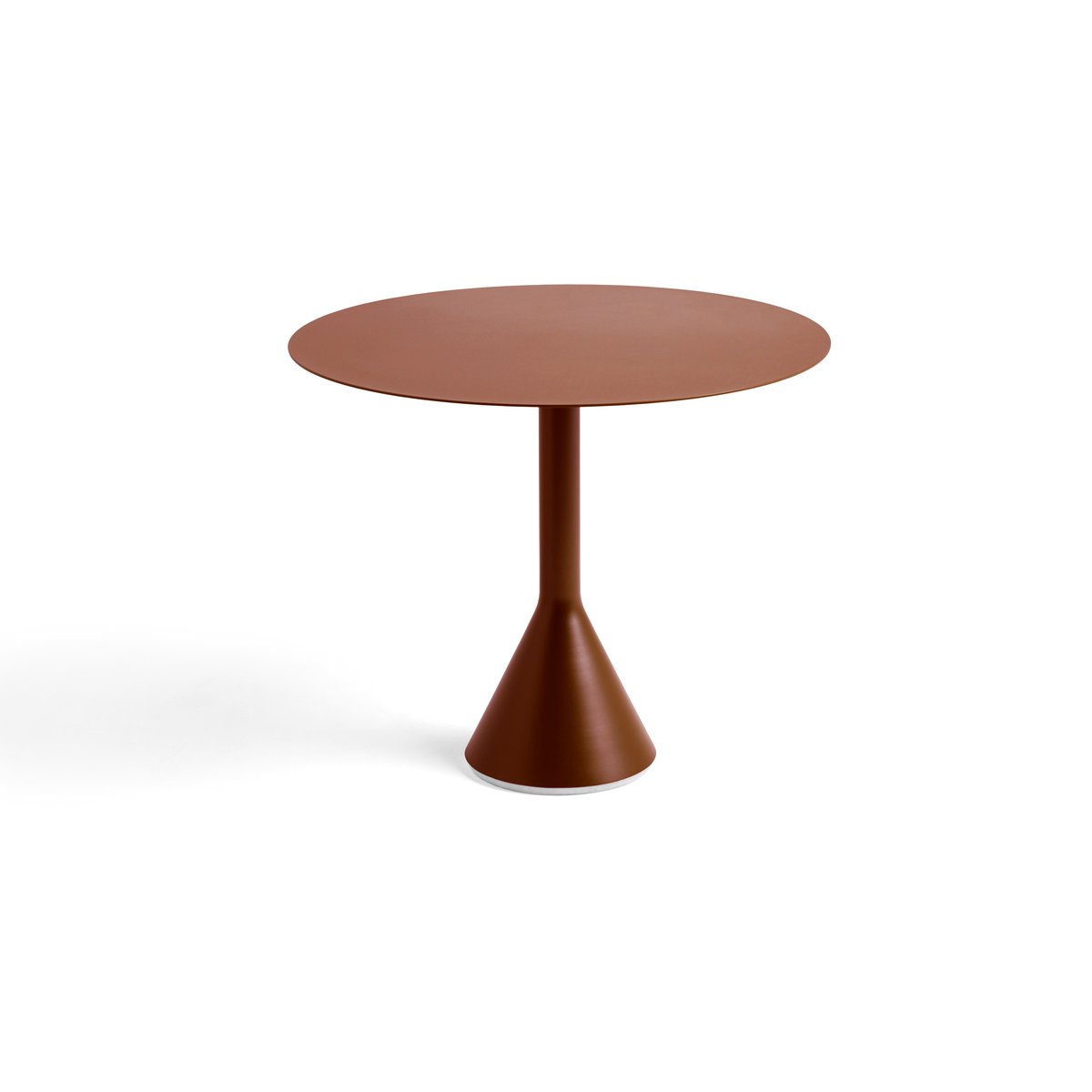 HAY Palissade Cone rundt kafébord Iron red, Ø90 cm