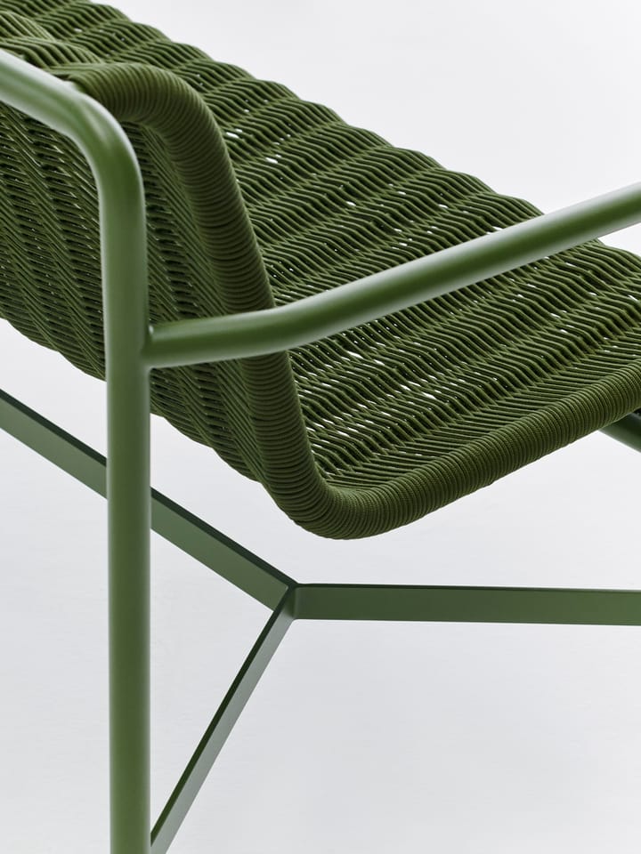 Palissade Cord Dining benk med armlener, Olive HAY
