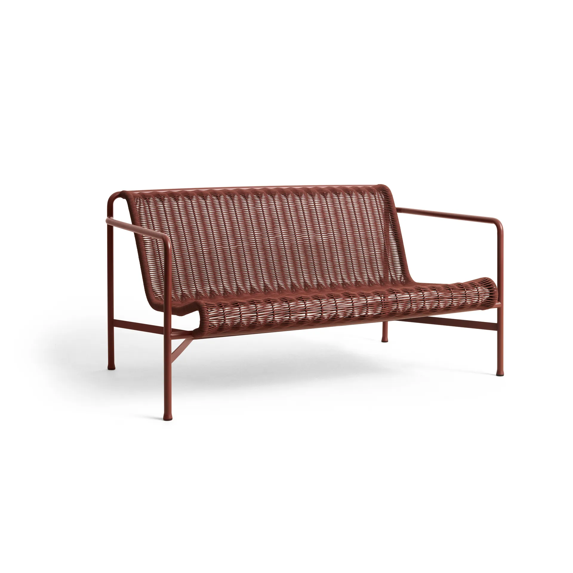 Palissade Cord loungesofa, Iron red HAY