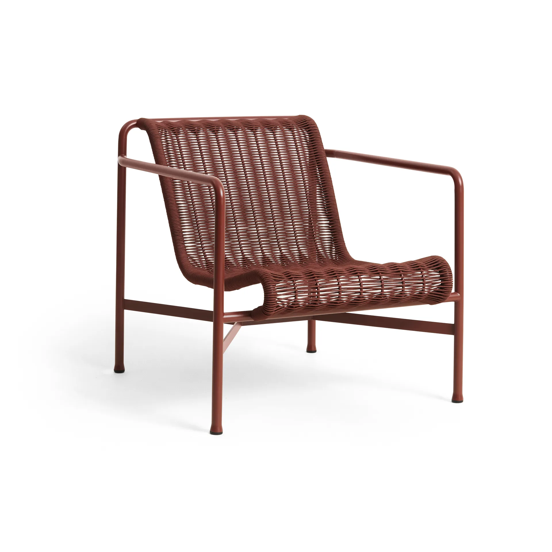 Palissade Cord Low loungestol, Iron red HAY