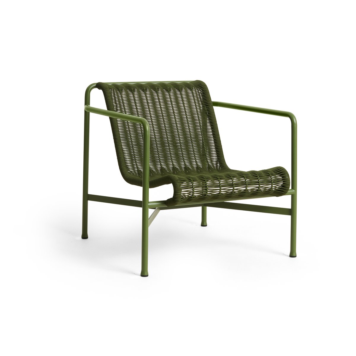 HAY - Palissade cord lav lenestol - Olive pulverlakkert stål - Loungestoler - Ronan & Erwan Bouroullec - Metall