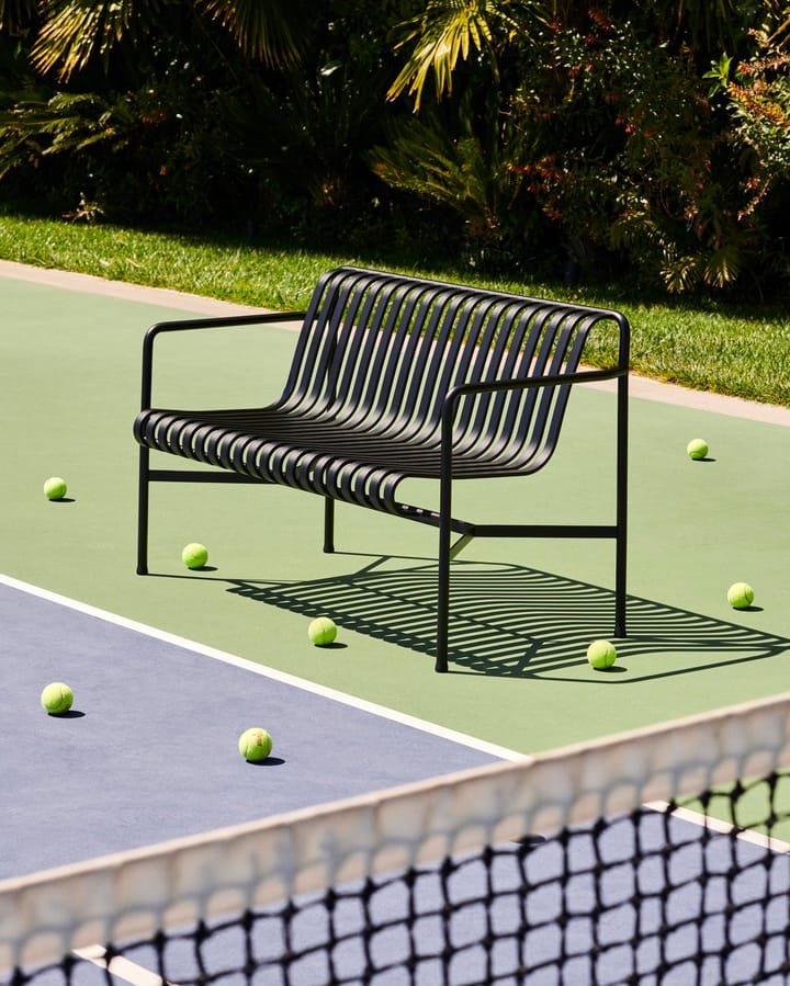 Palissade Dining benk med armlener, Anthracite HAY
