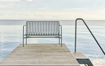 Palissade Dining benk med armlener - Hot galvanized - HAY