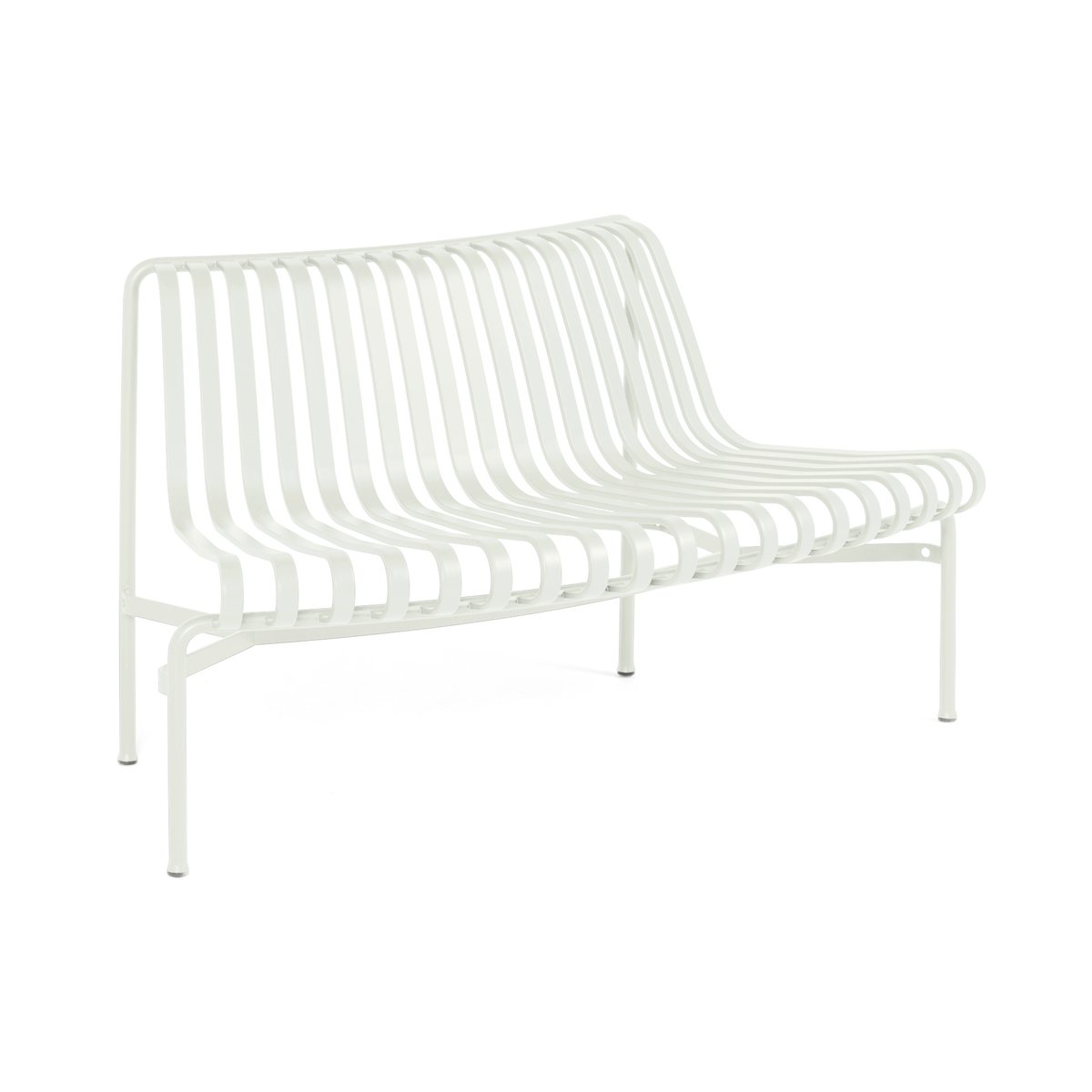 HAY Palissade Dining parkbenk med rygg utsvunget Cream white